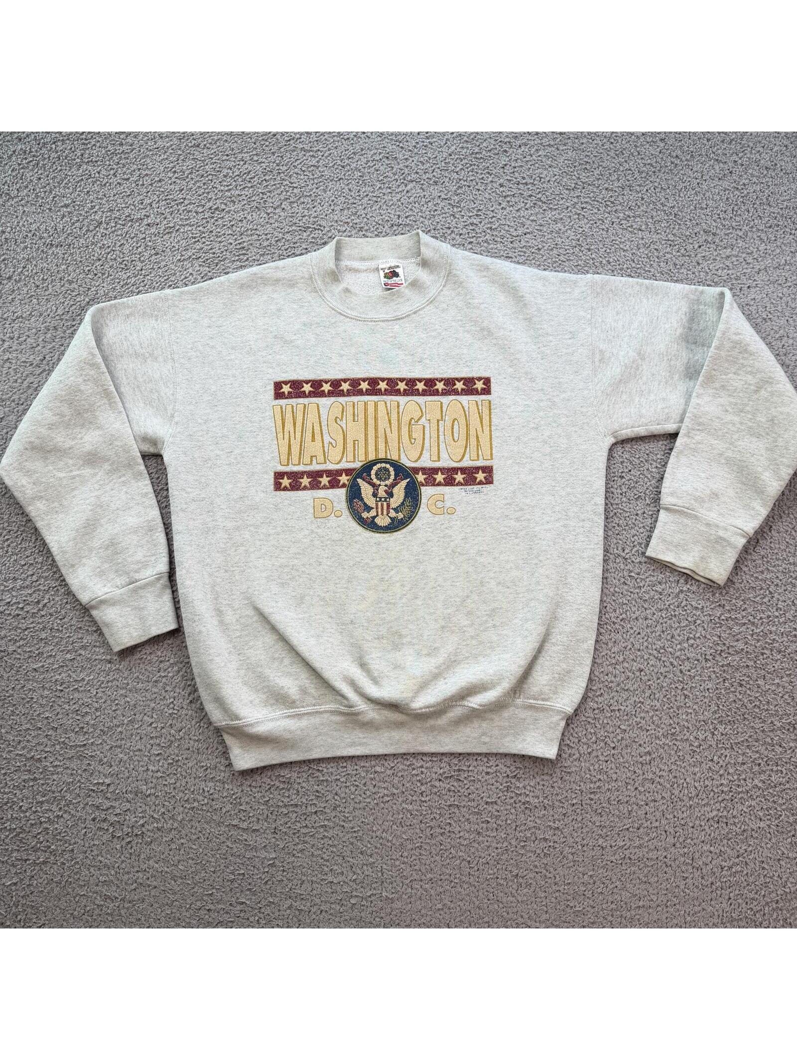Vintage 90s Washington Dc Usa Crewneck Sweatshirt Made In Usa Americana